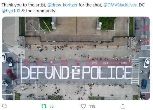defund the police street art